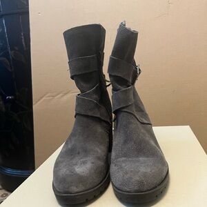 Clarks Charcoal Suede Ankle Boots
